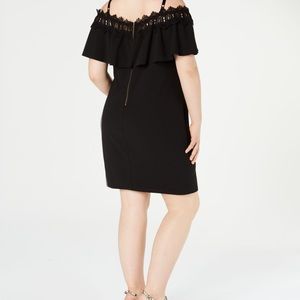 Bcx Womens Black Bell Sleeve Off Shoulder Short